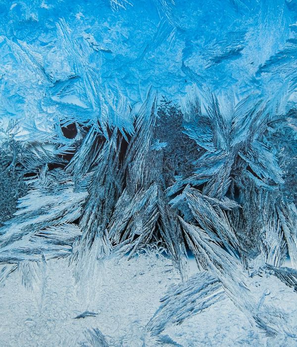 Abstract ice crystals representing structured rhythm and natural flow